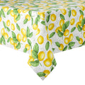 White Yellow Fabric Tablecloth 60"x102" P519354