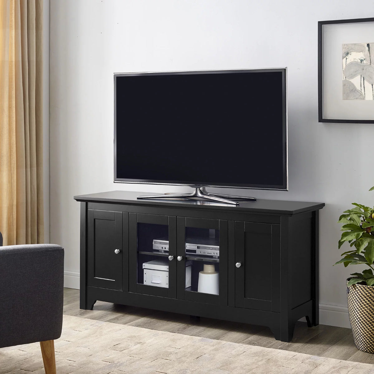 Black Wood TV Stand N1062