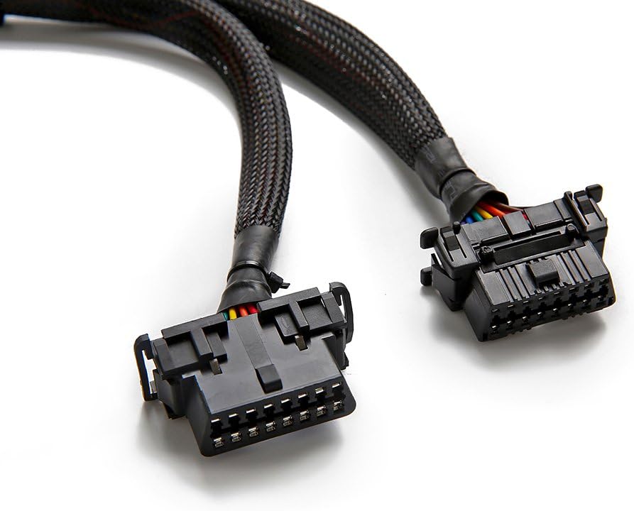 OBD2 16 Pin Splitter Extension Cable Adapter 1FT 10 Pack F54526