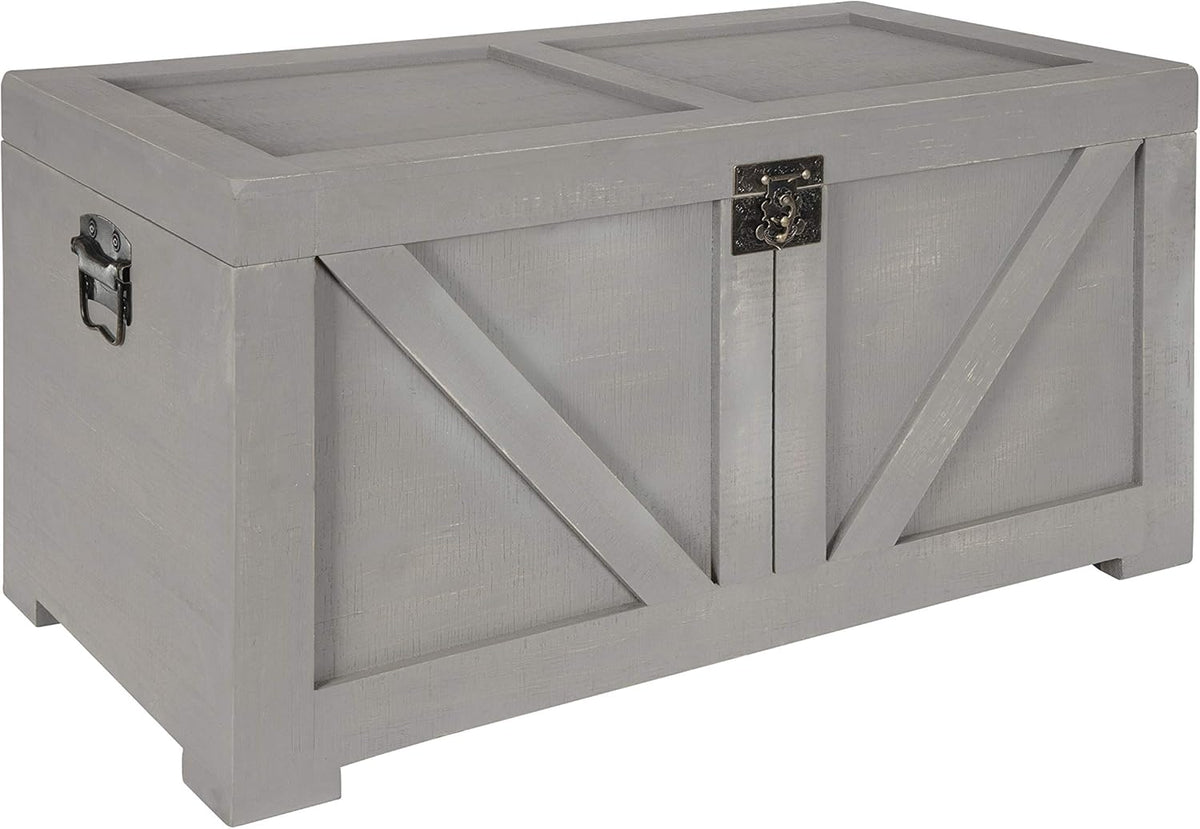 Small Wooden Storage Chest Trunk Q40593