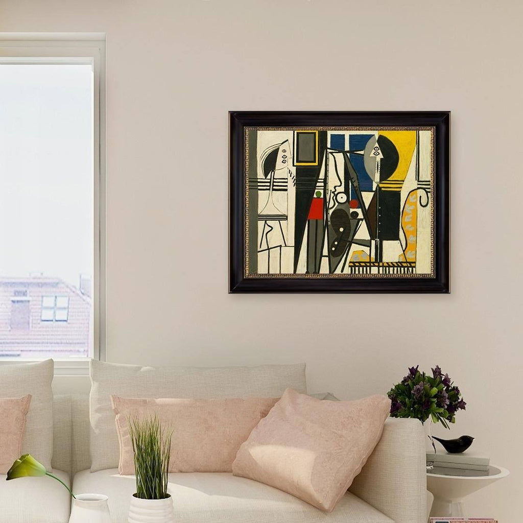 Black Frame Oil Painting Print Canvas 28 in. x 24 in. D84123