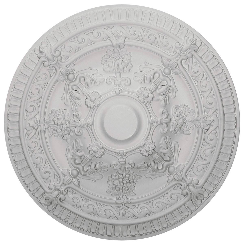 Hand-Painted Pearl White Ceiling Medallion Y233767