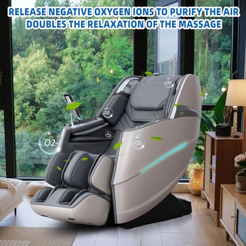 Black Full Body Massage Chair with Zero Gravity SL Track O73634
