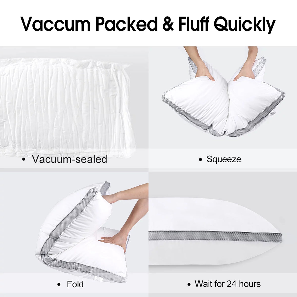 Cotton King Size Down Alternative Pillow Set of 2 I475