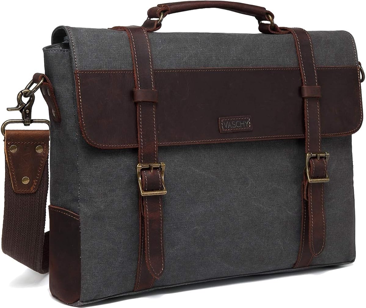 Vintage Canvas Leather Messenger Bag P443439