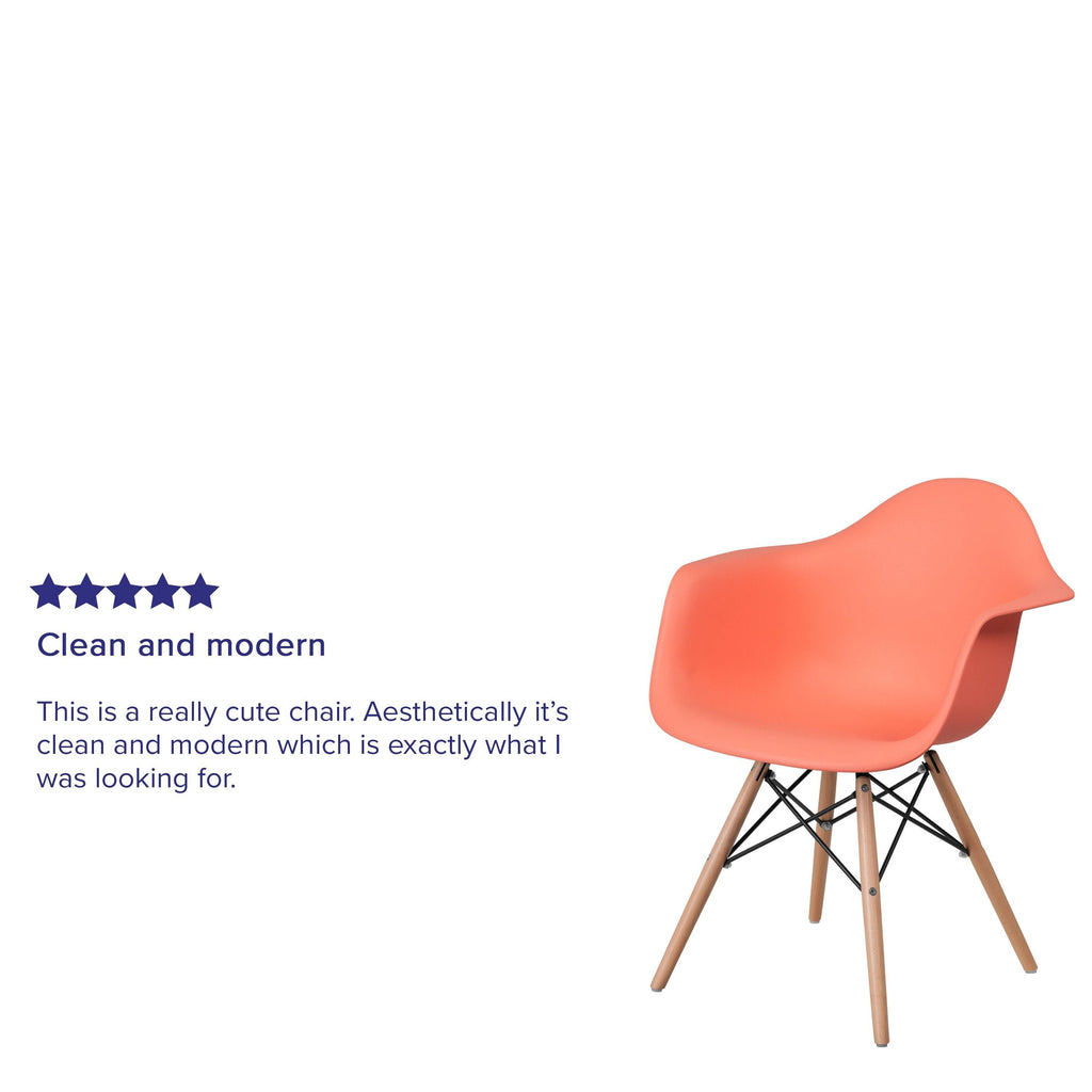 Navy Blue Plastic Arm Chair D588091