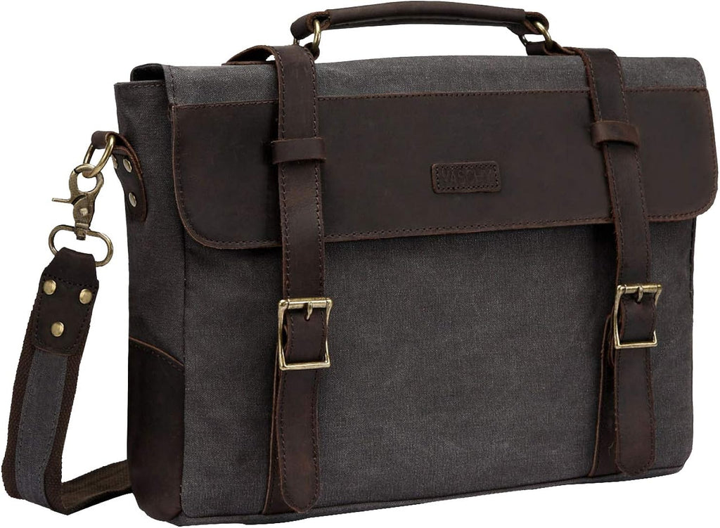 Vintage Canvas Leather Messenger Bag P443439