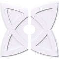 28 inchod x 5 inchid x 10 1/2 inchc x 1 inchp PVC Contemporary Ceiling Medallion, Two Piece J104247