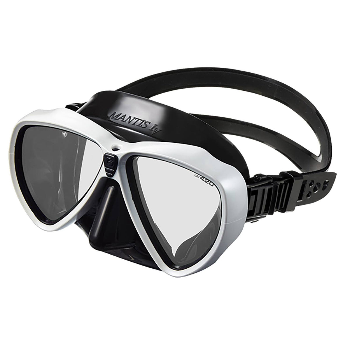 Black Silicone Mask with Glass White Frame Z405
