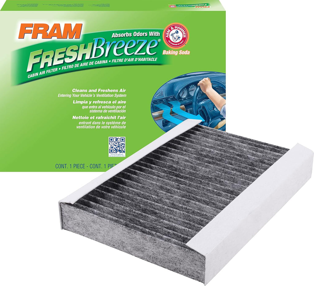 Fresh Breeze Cabin Air Filter with Arm & Hammer Baking Soda, Pack of 2 D578