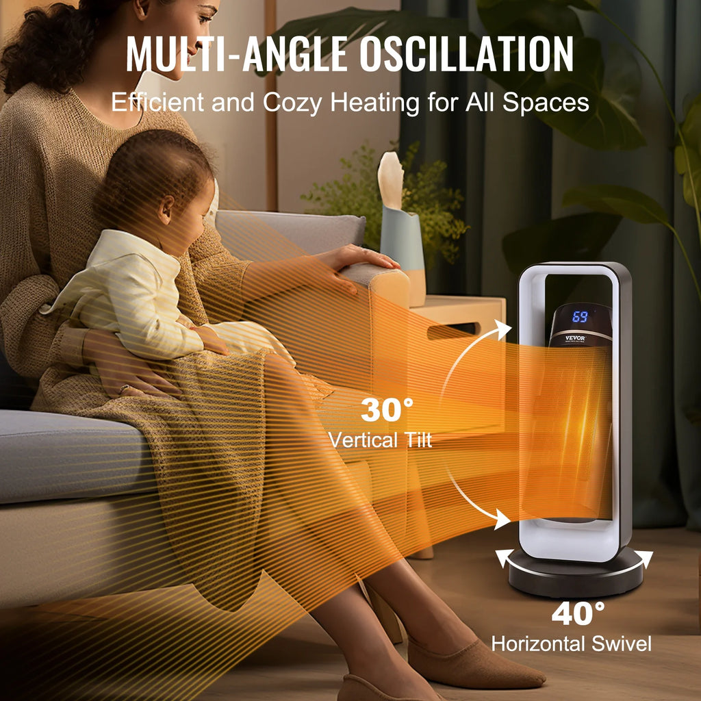 1500W Electric Fan Forced Portable Space Heater with Thermostat M52695