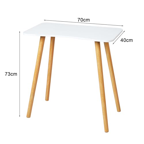 White 27.5 inch Solid Wood Computer Desk Q6306