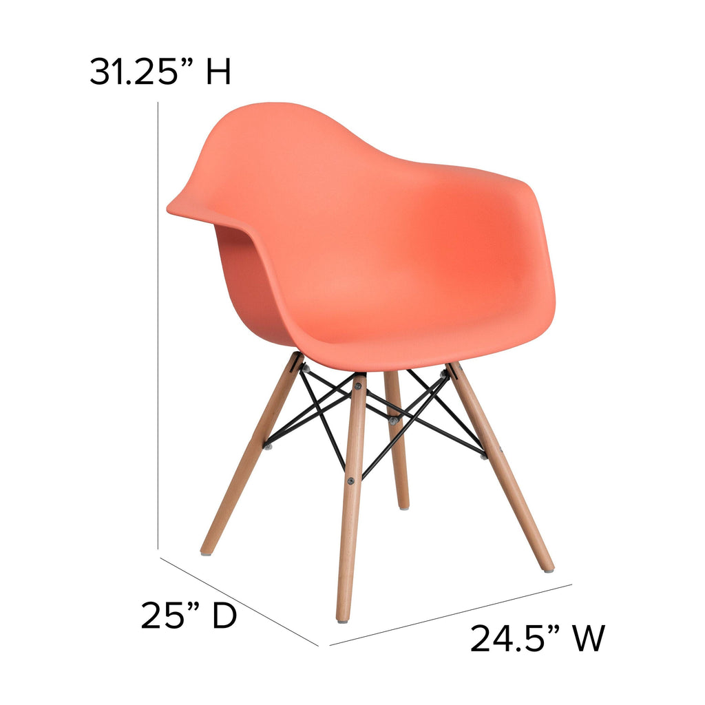 Navy Blue Plastic Arm Chair D588091