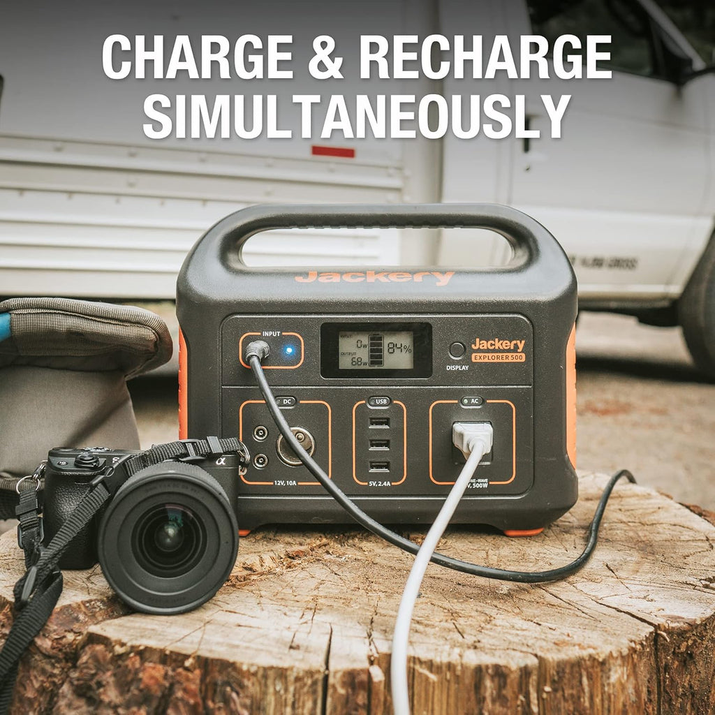 518Wh Portable Lithium Power Station with 110V/500W AC Outlet H286948