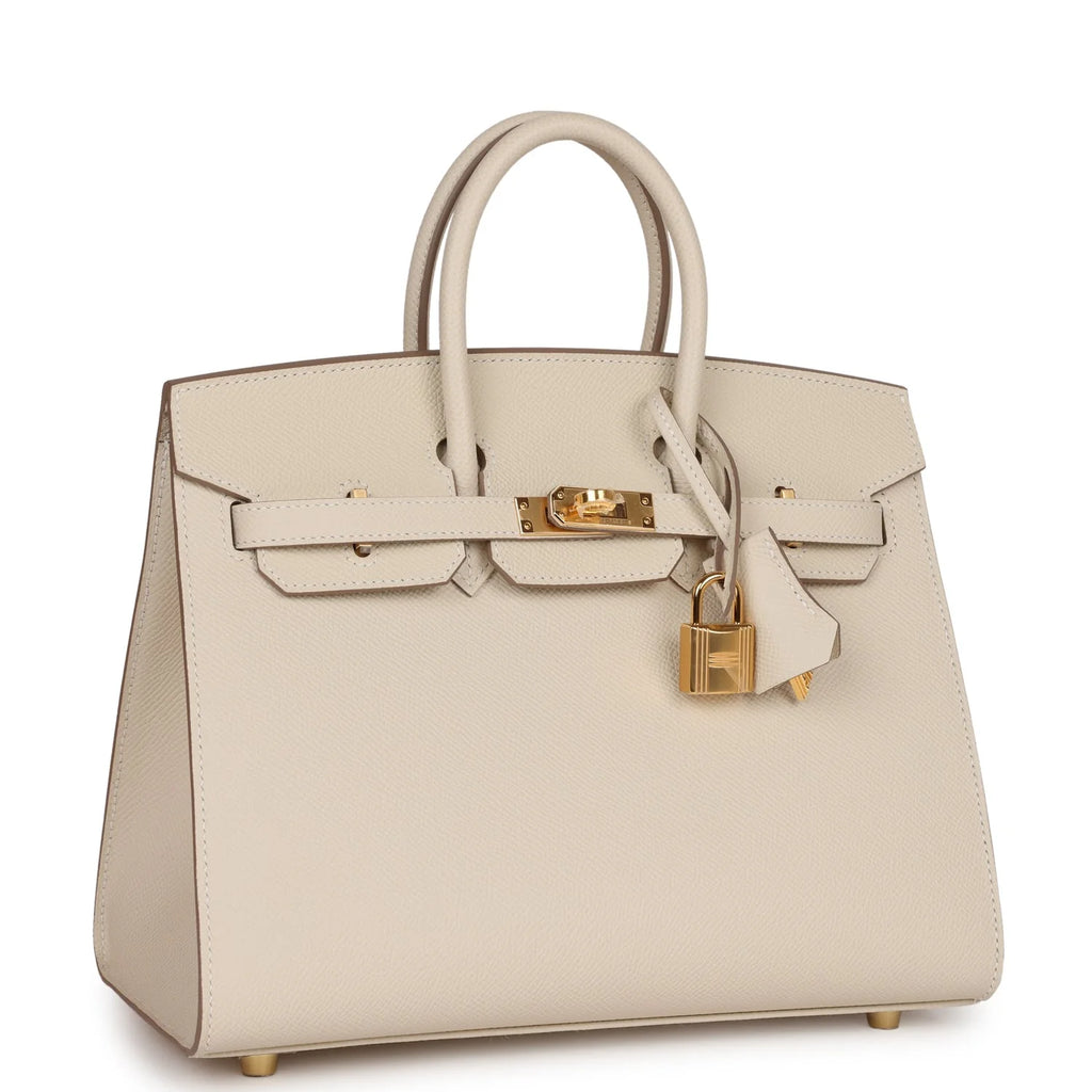 Birkin 25 Craie Epsom Gold Hardware Z580