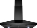 Black Painted Stainless Steel Wall Mount Range Hood with Carbon Filters N860