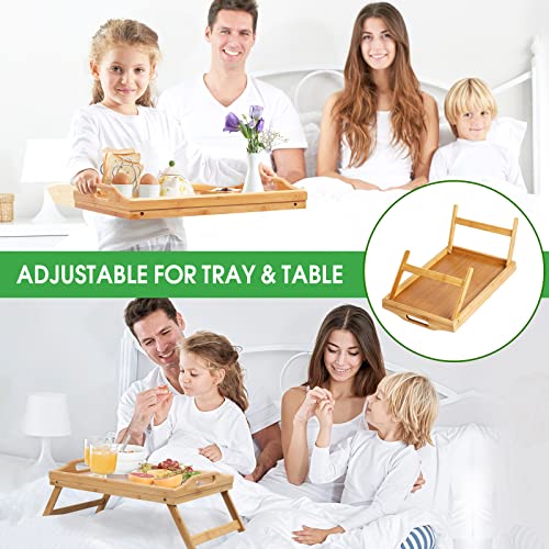 Bamboo Bed Tray Table with Foldable Legs 2 Pack Y64182