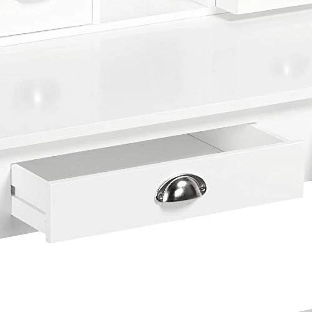 White Computer Desk with 4 Drawers G19376