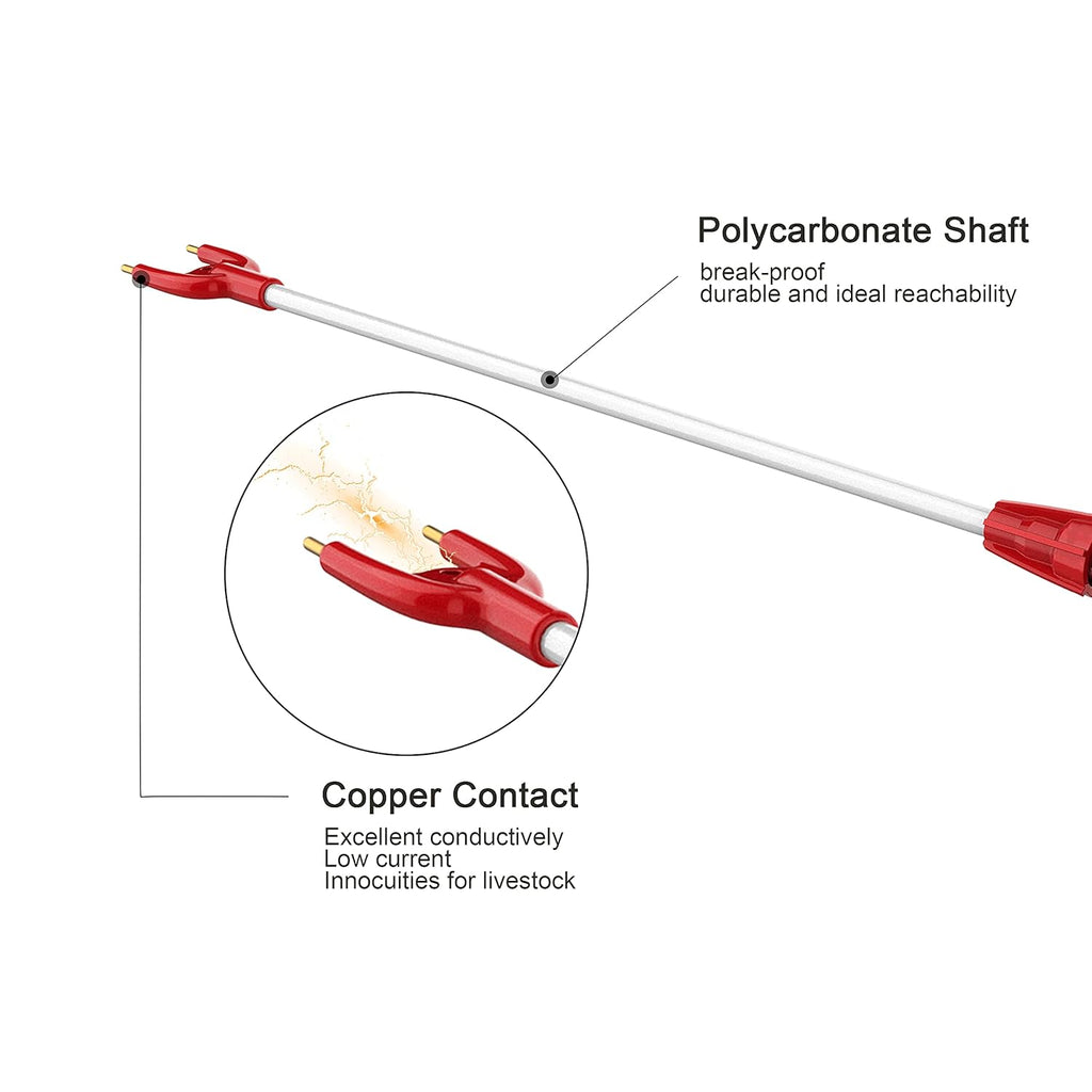 Rechargeable Electric Cattle Prod with 28in. Flexible Shaft D186
