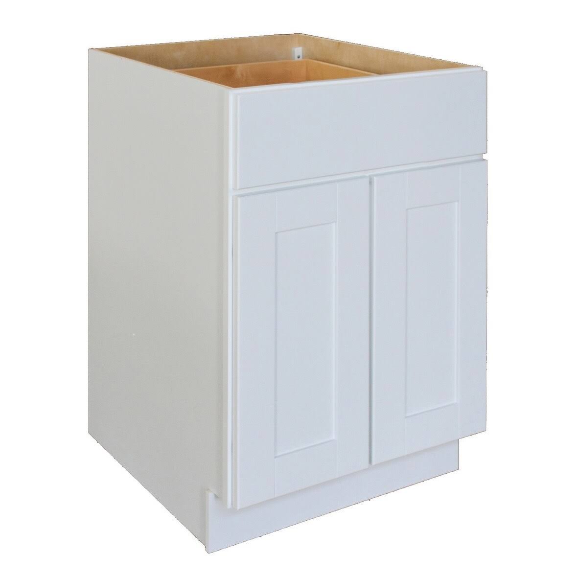 White Double Door Base Cabinet with Drawer Z5112