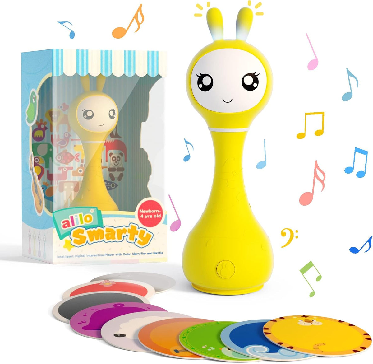 Pink Musical Toy Rattle Teether with Luminous Ears, Pack of 2 T34190