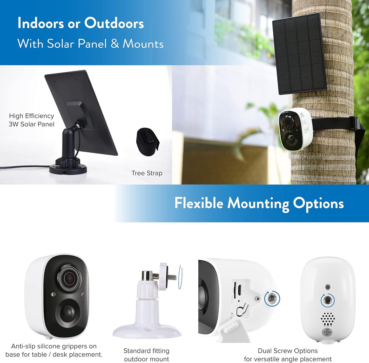 Wireless Solar Security Camera with Spotlight A41758