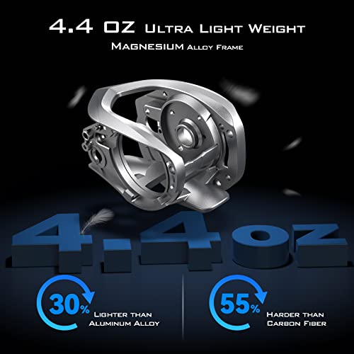 Magnesium Frame Baitcasting Fishing Reel, 4.4 Ounces, 8.4:1 Gear Ratio D301