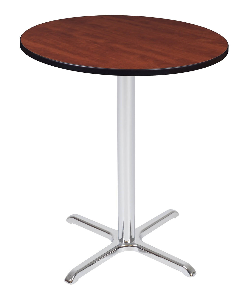 Cherry/Chrome Round X-Base Table F51429