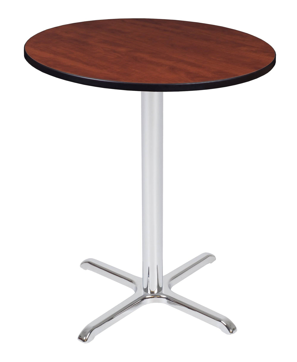 Cherry/Chrome Round X-Base Table F51429