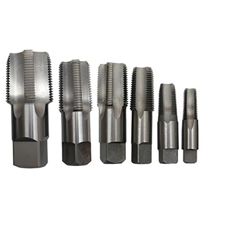 6 Piece High Speed Steel NPT Pipe Tap Set in Wooden A149