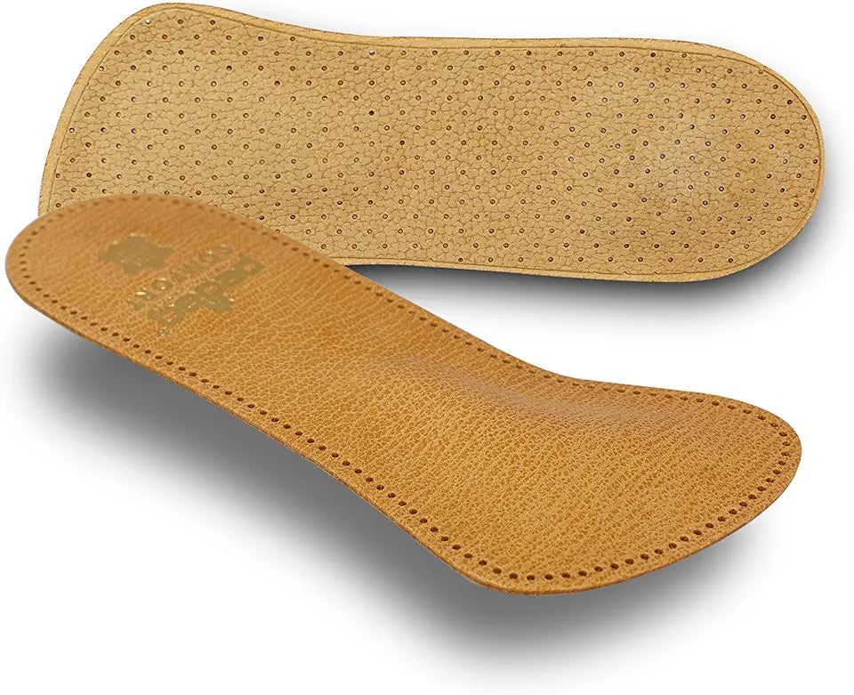 Leather 3/4 Inserts for Whole Foot Support, Tan, 1 Pair S886