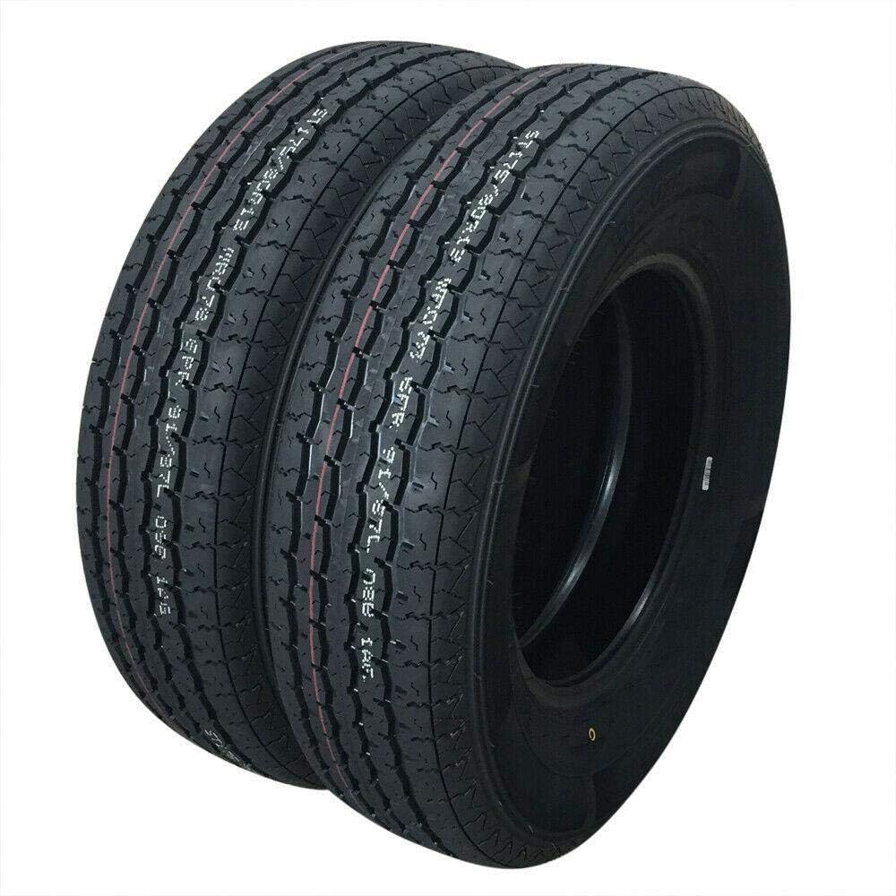 Set of 2 Trailer Tires ST175/80R13 Radial Tubeless O540
