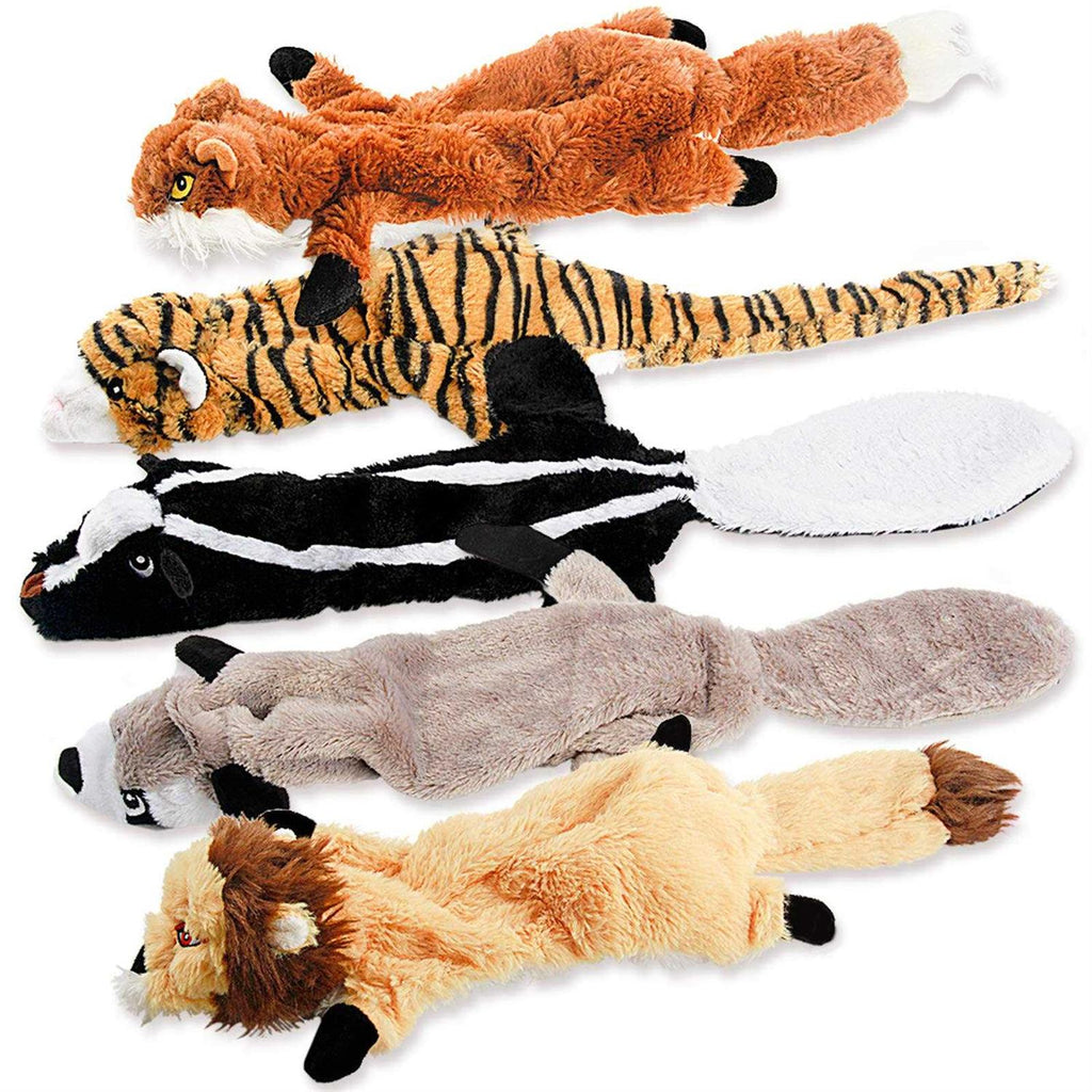 No Stuffing Plush Dog Squeaky Chew Toy O204554