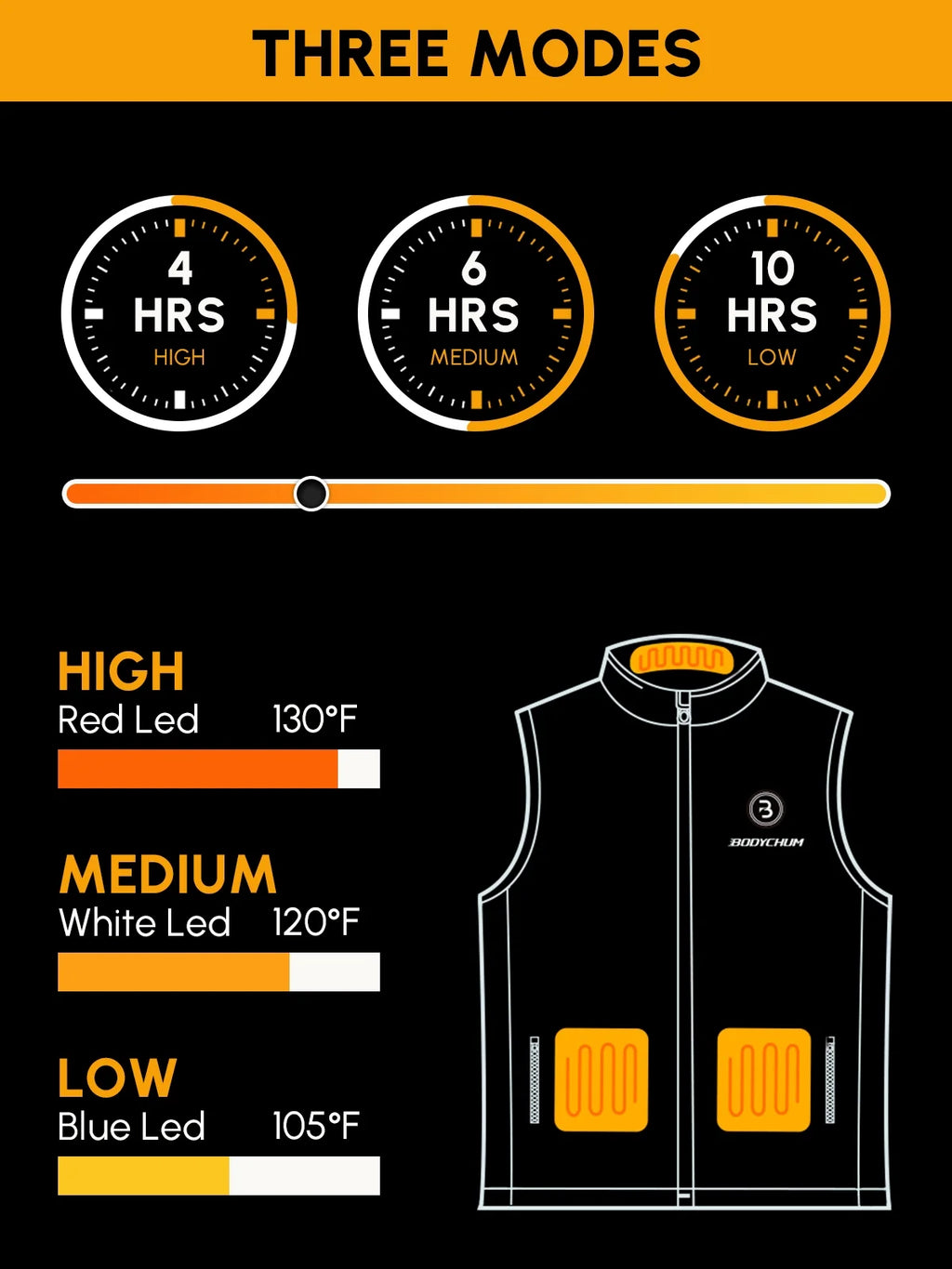 Black XL Electric Heated Vest I86823