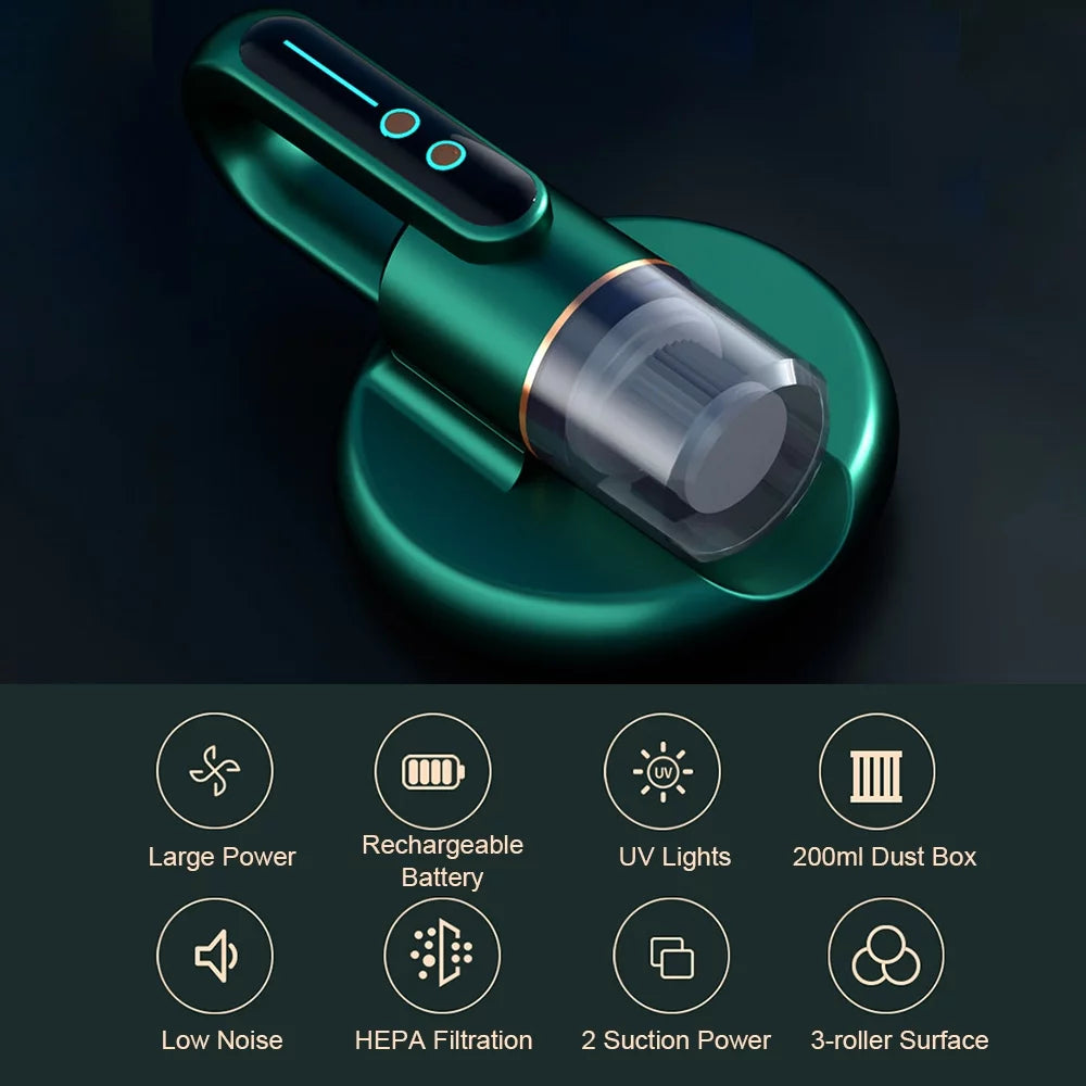 Mattress Vacuum Cleaner with HEPA Filtration and 5000PA Suction E707640