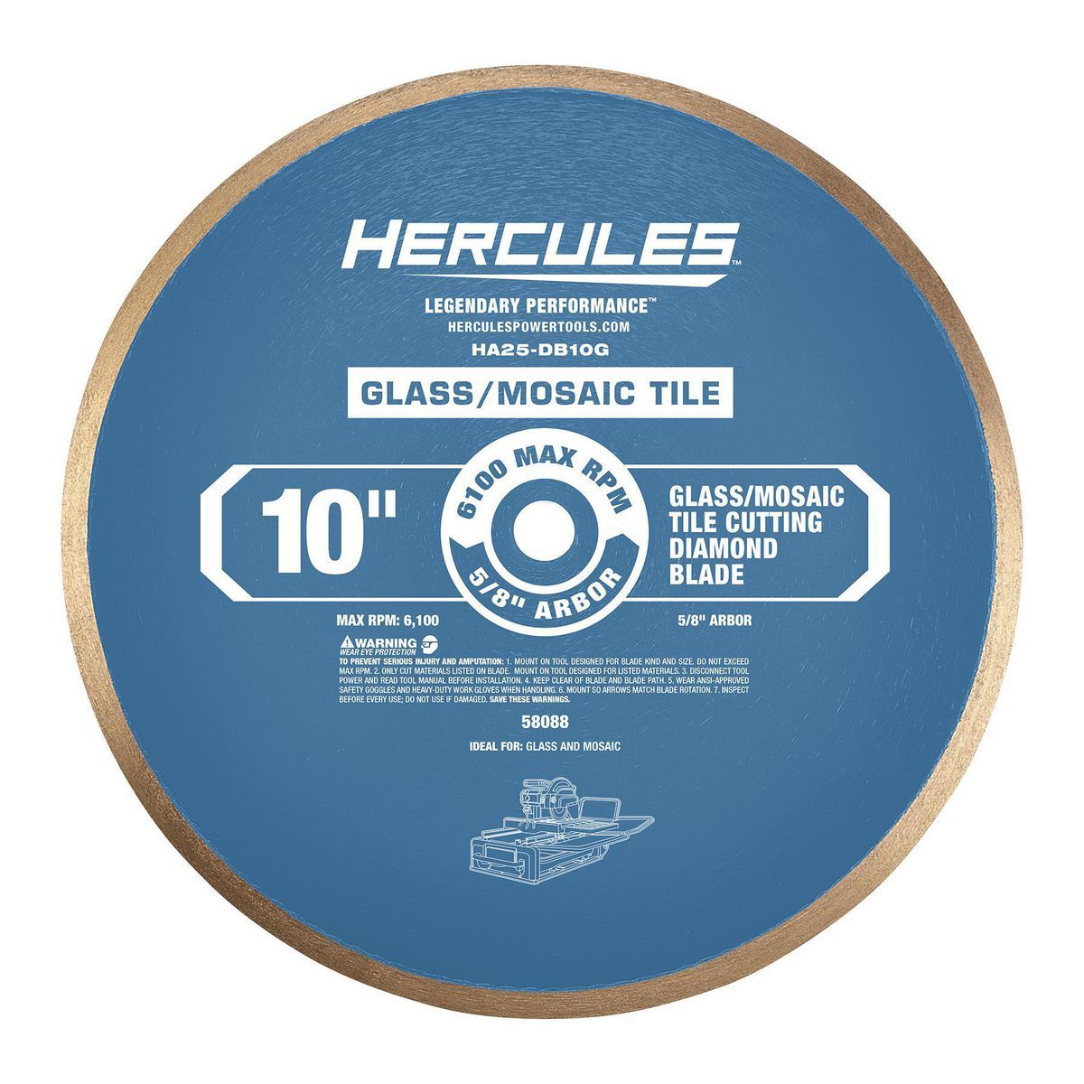 10 in. Glass and Mosaic Tile Diamond Blade X9310