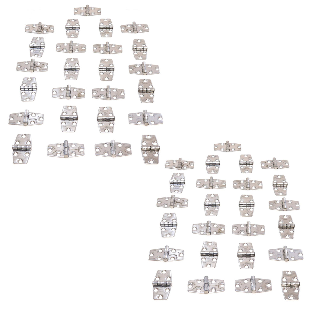 Polished Stainless Steel Marine Grade Door Hinges 3 x 1.5 Inches Set of 50 J96082