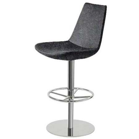 Silver Adjustable Height Swivel Bar Stool F2569