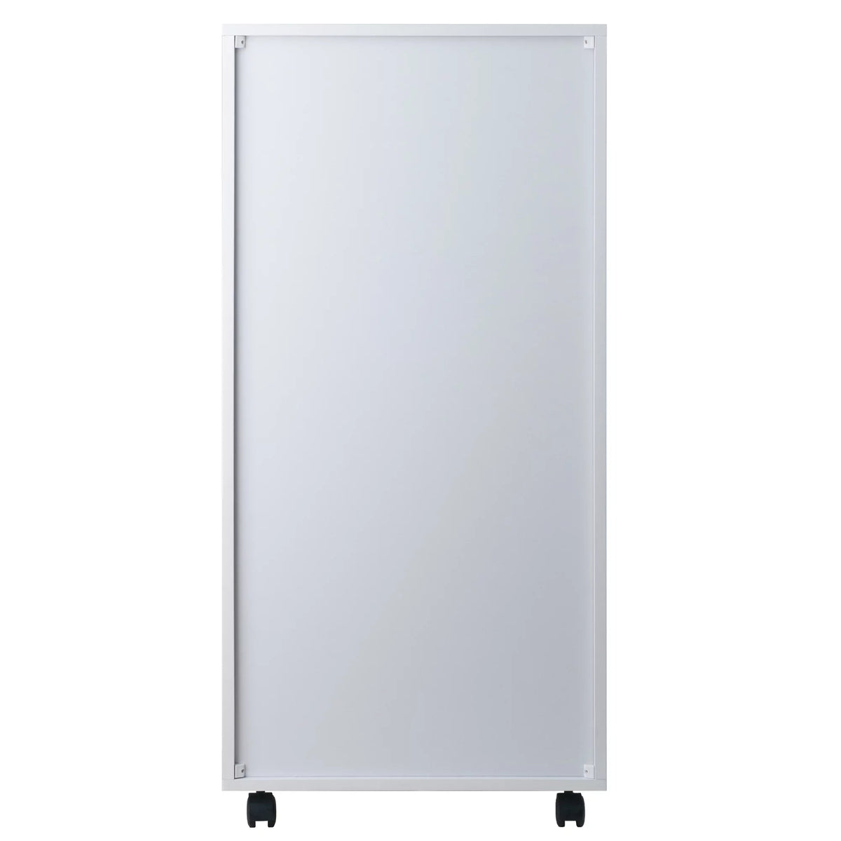 White 5 Drawer Rolling Wood Dresser X86888