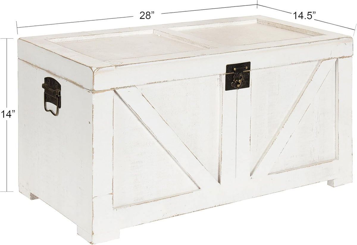 Small Wooden Storage Chest Trunk Q40593