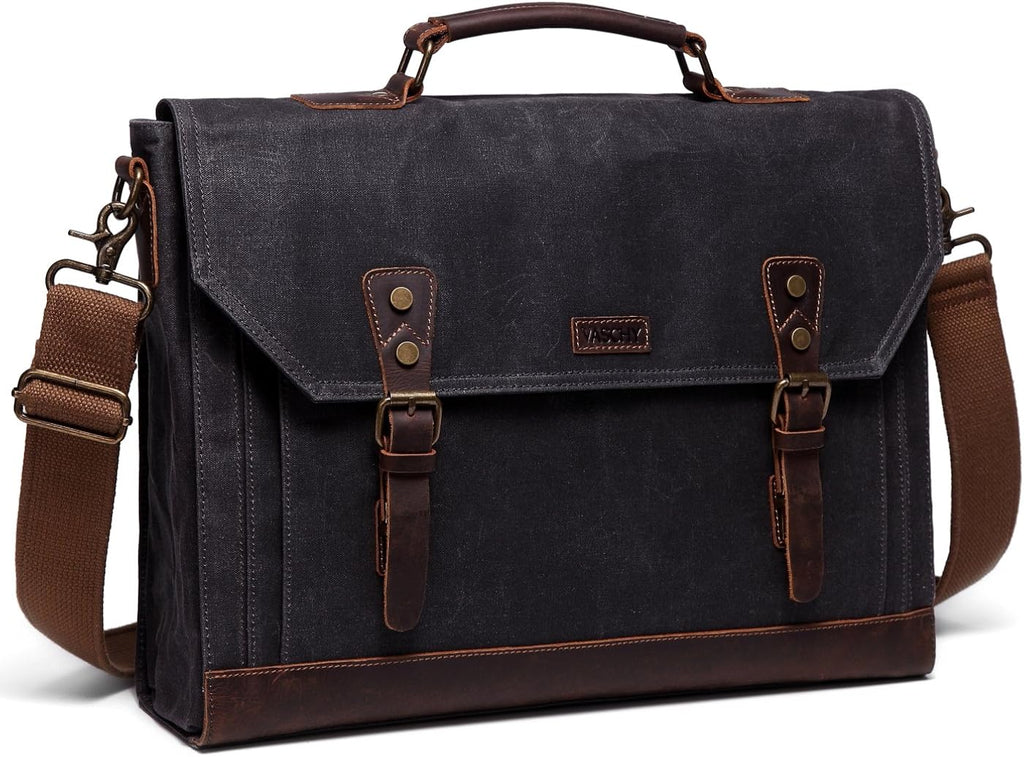 Vintage Canvas Leather Messenger Bag P443439
