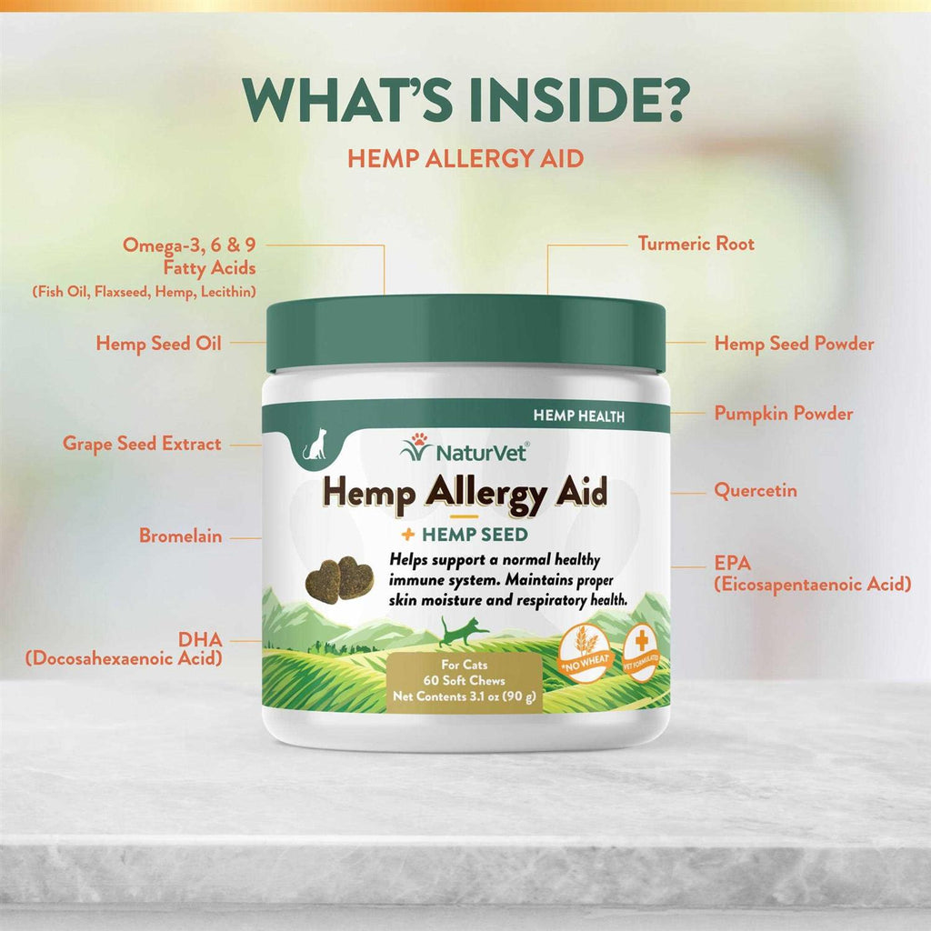 Hemp Allergy Aid Soft Chews Cat Supplement F77172