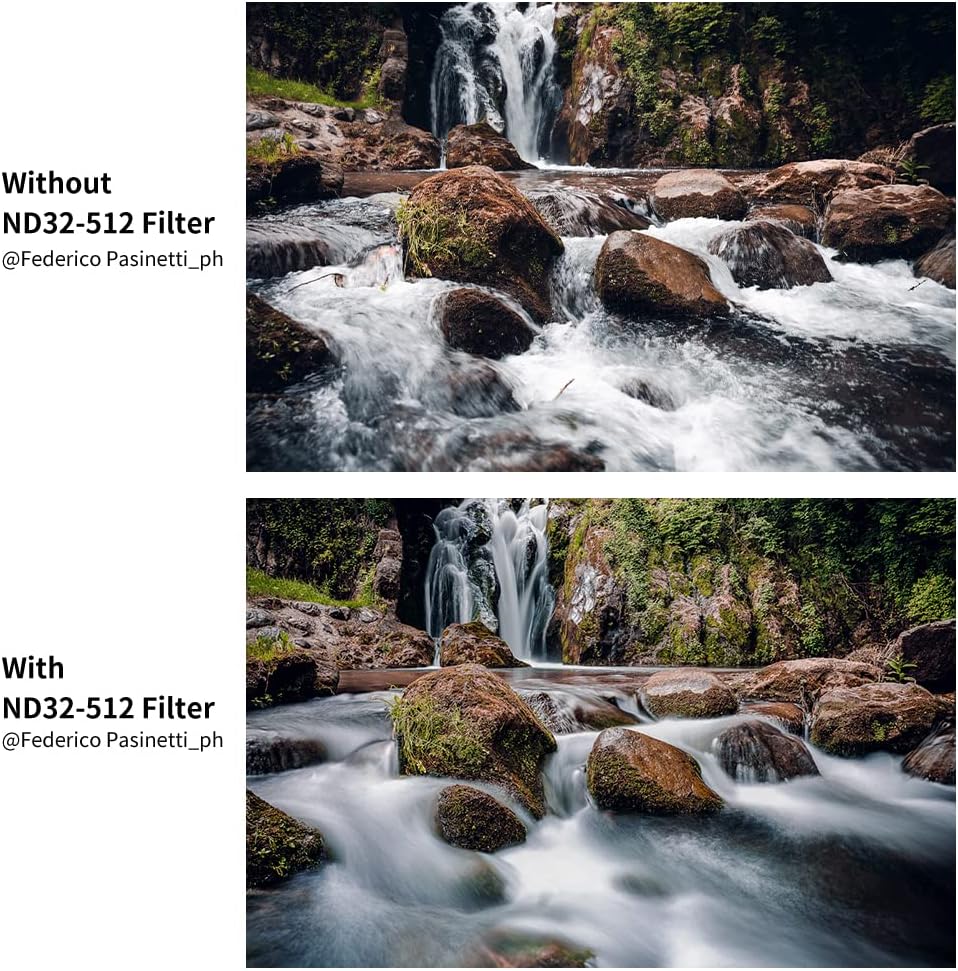 67mm Variable ND Filter ND32-ND512 (5-9 Stops) HD Neutral Density Lens Filter Pack of 2 A3338