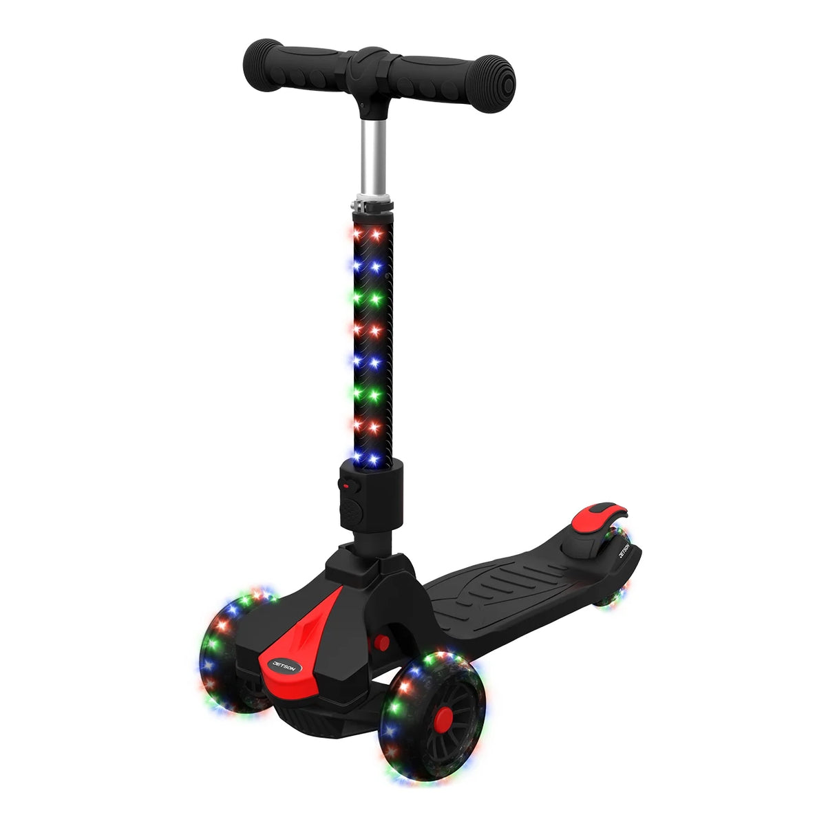 Black 3 Wheel Light Up Kick Scooter U9127