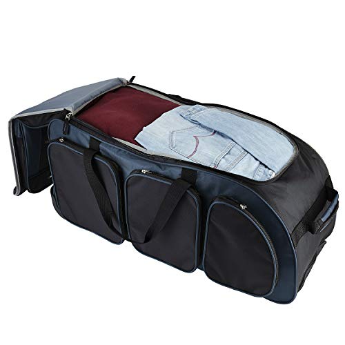 30 Inch Multi-pocket Rolling Duffel Bag R589