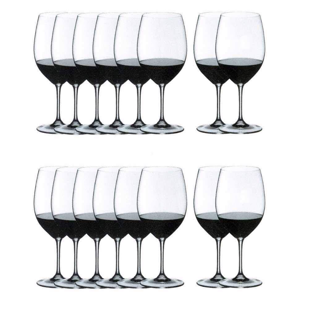 Bordeaux Wine Glasses Set of 16 S22984