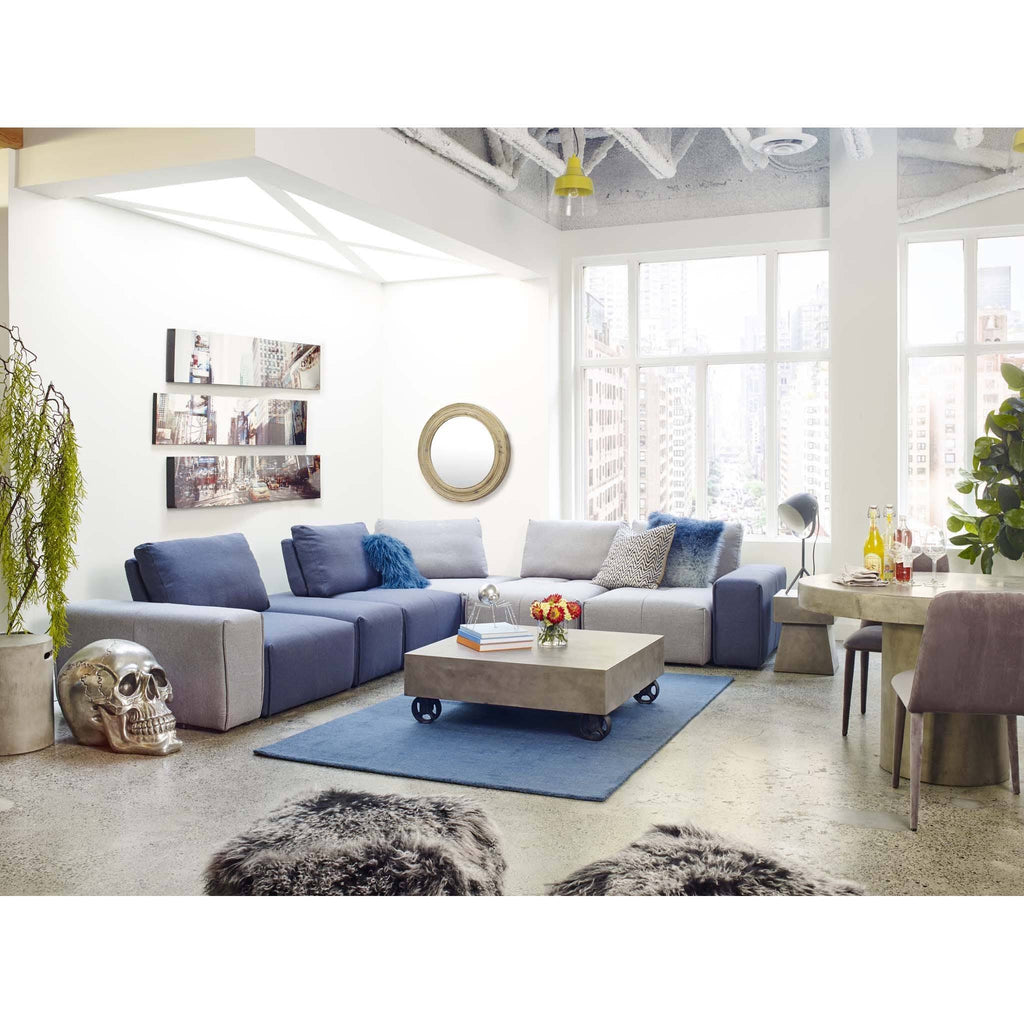 Black Snow Lamb Fur Pouf A218089