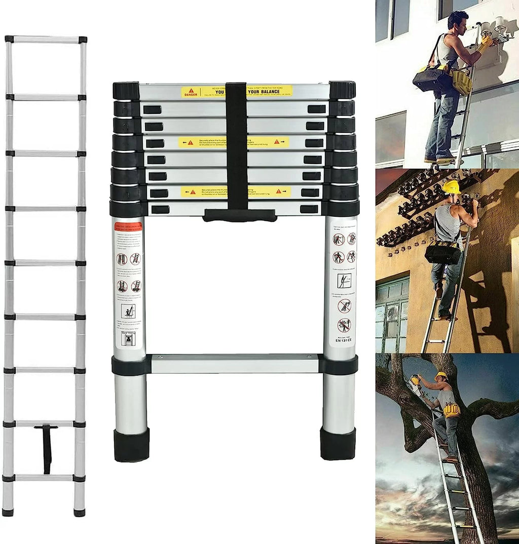8.5 FT Aluminum Telescoping Ladder 330 Pound Capacity S681690