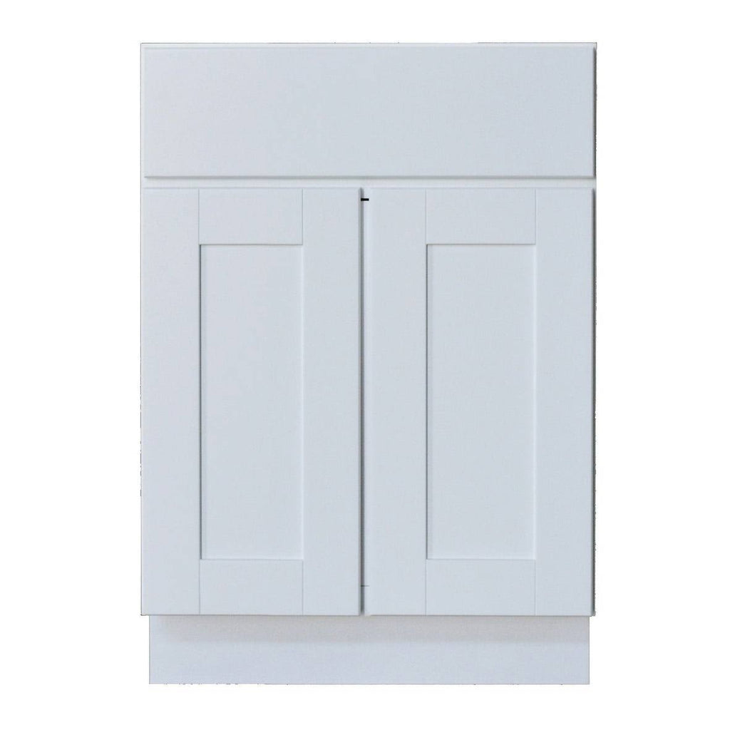 White Double Door Base Cabinet with Drawer Z5112