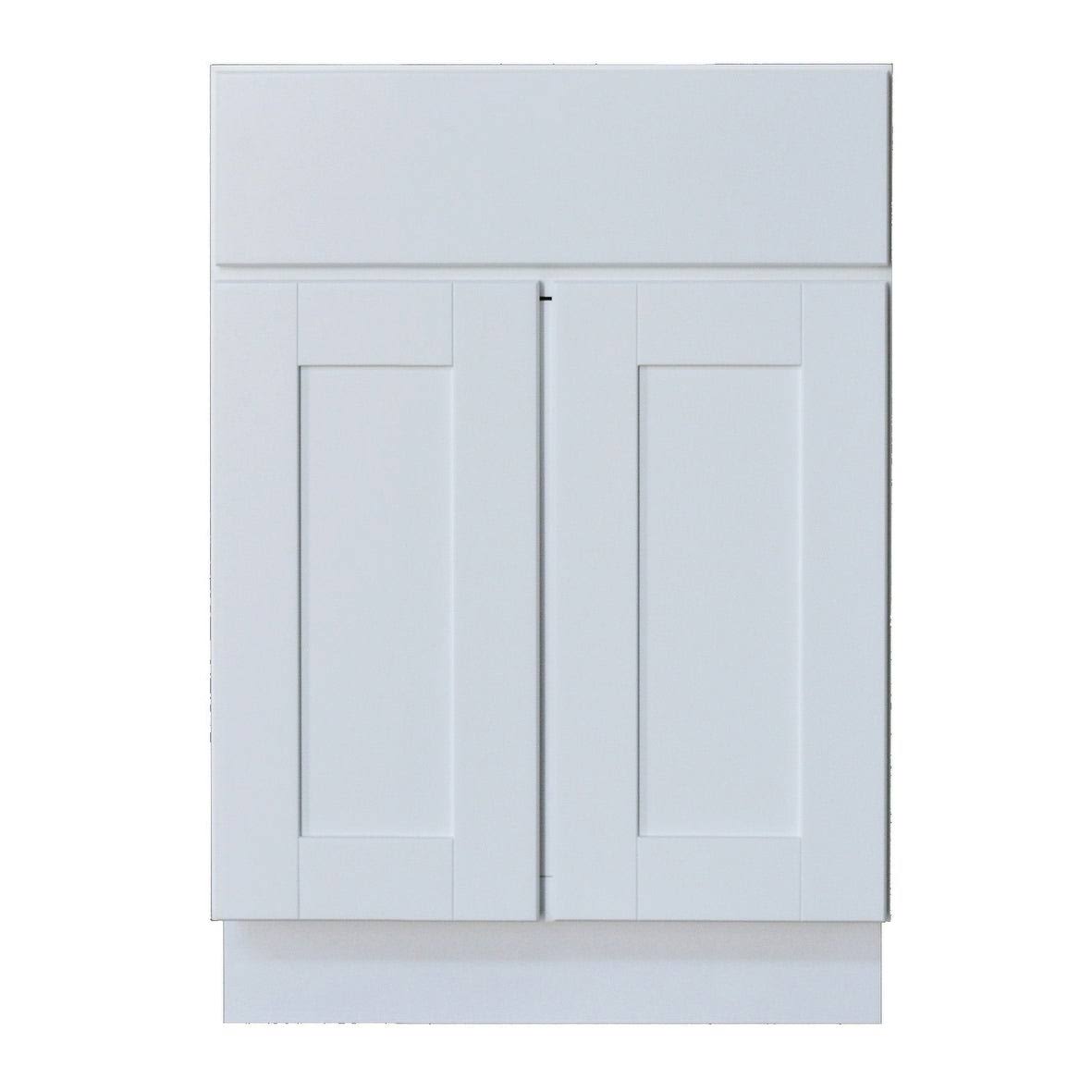 White Double Door Base Cabinet with Drawer Z5112